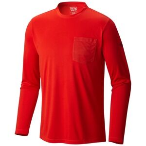 NEW Mountain Hardwear River Gorge Long Sleeve Cree Performance Shirt Men's M Red